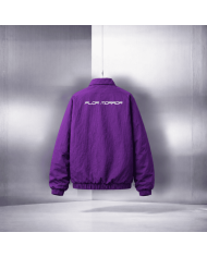 CHAQUETA LA PIEL FLOR MORADA 2