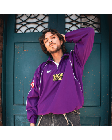 CHAQUETA LA PIEL FLOR MORADA