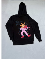Hoodie negro flor violín