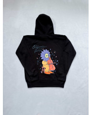 Hoodie negro flor violonchelo