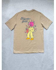 Camiseta negra tulipán saxofón