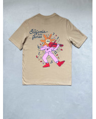 Camiseta negra Tulipán  saxofón